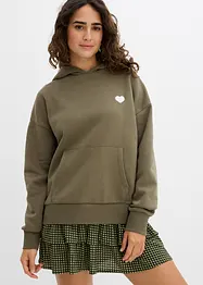 Felpa oversize con cappuccio in misto cotone morbido, bonprix