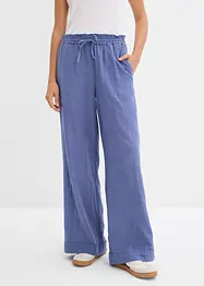 Pantaloni con elastico in vita in mussola leggera, bonprix