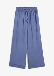Pantaloni con elastico in vita in mussola leggera, bonprix