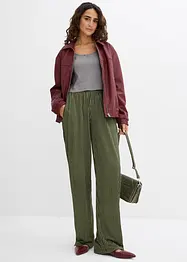 Pantaloni in jersey crêpe strutturato, bonprix