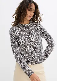 Cardigan leopardato in maglia fine, bonprix