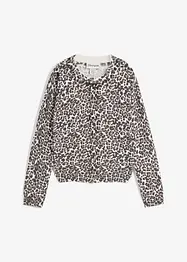 Cardigan leopardato in maglia fine, bonprix