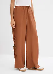 Pantaloni con elastico in vita e laccetti, bonprix