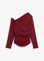Maglia monospalla in crêpe strutturato, bonprix