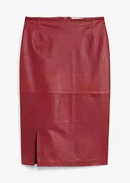 Gonna in pelle con spacco, bonprix