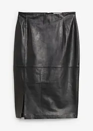 Gonna in pelle con spacco, bonprix