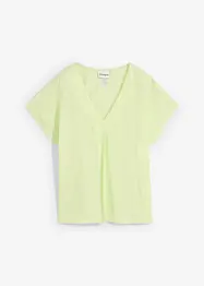 Maglia in misto seta con inserto in tessuto, bonprix