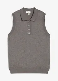 Maglione in filato fine misto seta con colletto polo, bonprix