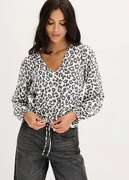 Blusa corta con arricciature, bonprix