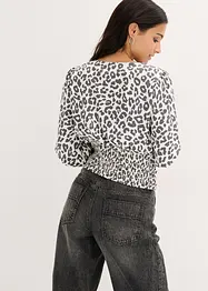 Blusa corta con arricciature, bonprix