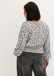 Blusa corta con arricciature, bonprix