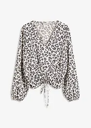 Blusa corta con arricciature, bonprix