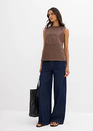 Top in similpelle, bonprix