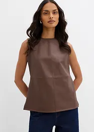 Top in similpelle, bonprix