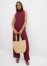 Top lungo in misto viscosa operato, bonprix