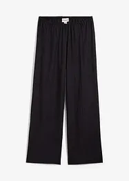 Pantaloni con elastico in vita in misto viscosa operato, bonprix