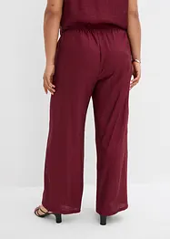 Pantaloni con elastico in vita in misto viscosa operato, bonprix