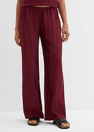 Pantaloni con elastico in vita in misto viscosa operato, bonprix
