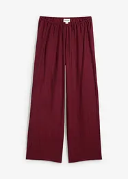 Pantaloni con elastico in vita in misto viscosa operato, bonprix