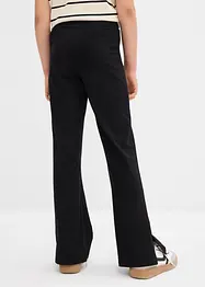 Pantaloni a gamba svasata in jersey elasticizzato misto con cotone biologico (confezione da 2), bonprix