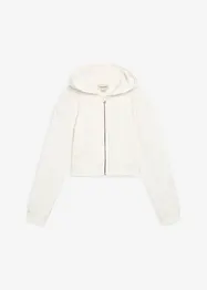 Felpa con zip e cappuccio in puro cotone biologico, bonprix