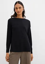 Maglia a maniche lunghe in misto viscosa, bonprix
