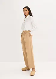 Pantaloni con pinces e cintura da annodare, bonprix