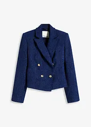 Blazer corto a doppiopetto con motivo operato, bonprix