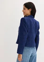 Blazer corto a doppiopetto con motivo operato, bonprix