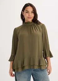 Blusa con volant, bonprix