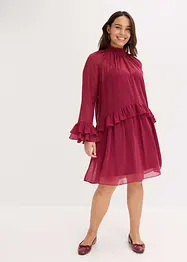Abito di chiffon con volant, bonprix