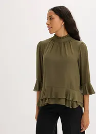 Blusa con volant, bonprix