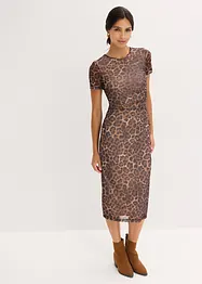 Abito midi in morbido mesh, bonprix