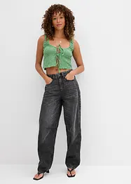 Jeans barrel super soft, vita media, bonprix