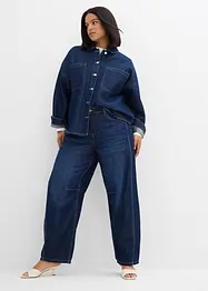 Jeans barrel super soft, vita media, bonprix