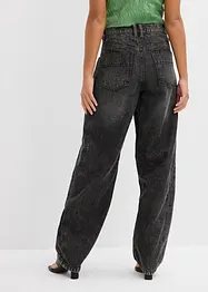 Jeans barrel super soft, vita media, bonprix