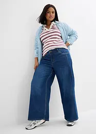 Jeans wide leg, vita media, bonprix
