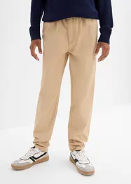Pantaloni con elastico in vita in puro cotone regular fit, straight, bonprix