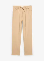 Pantaloni con elastico in vita in puro cotone regular fit, straight, bonprix