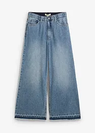 Jeans cropped wide leg, vita alta, bonprix