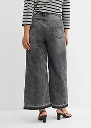 Jeans cropped wide leg, vita alta, bonprix