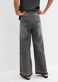 Jeans cropped wide leg, vita alta, bonprix