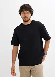 T-shirt in jersey operato pesante, loose fit, bonprix