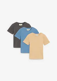 T-shirt in puro cotone biologico (pacco da 3), bonprix