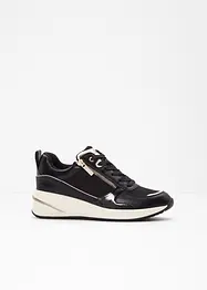 Sneaker Tamaris stilose con tomaia glitterata, dettagli effetto pelle di serpente e finiture in vernice, Tamaris
