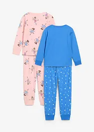 Pigiama in puro cotone biologico (set 4 pezzi), bonprix