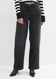 Jeans wide leg, vita media, bonprix