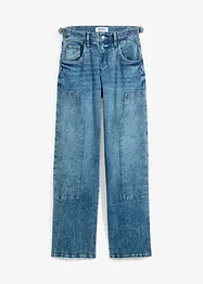 Jeans wide leg, vita media, bonprix