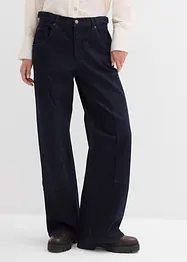 Jeans wide leg, vita media, bonprix