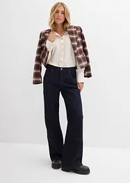 Jeans wide leg, vita media, bonprix